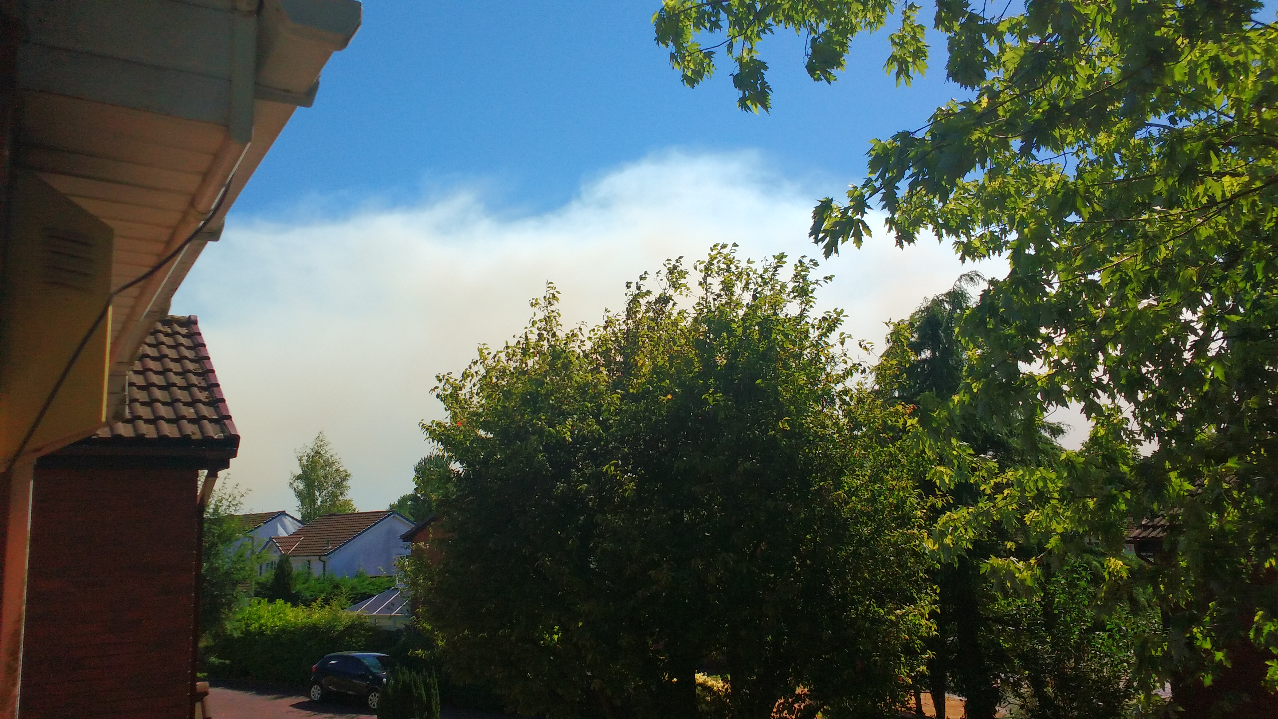 Winter Hill smoke from front window